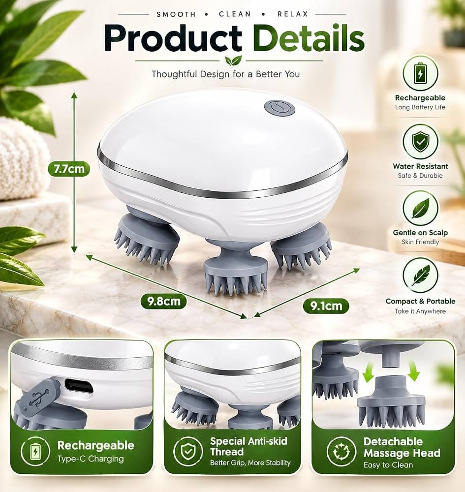 Rechargeable Electric Scalp & Body Massager
